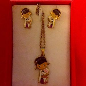 Doc Mcstuffin set of Necklace & earrings